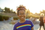 Getty - rainbow shirt happy smiling